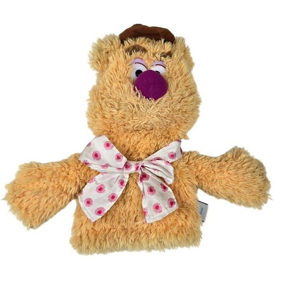 Disney Fozzie Bear Hand Puppet Gund Muppets Polka Dot Bow Tie 10" - Picture 1 of 5